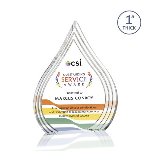 Recognition Awards - Acrylic Awards - Dover VividPrint™ Award - Clear