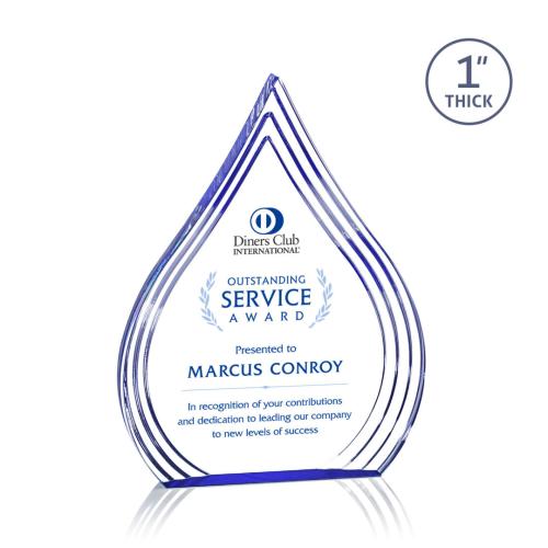 Recognition Awards - Acrylic Awards - Dover VividPrint™ Award - Blue