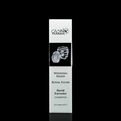 Recognition Awards - Crystal Awards - Araceli Tower 3D Award - White