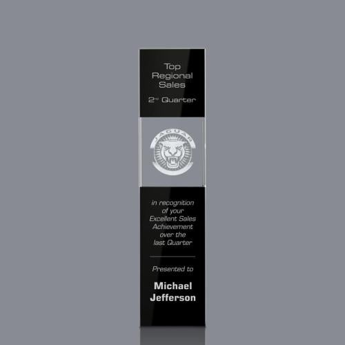 Recognition Awards - Crystal Awards - Araceli Tower 3D Award - Black