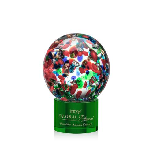 Recognition Awards - Crystal Awards - Fantasia Award on Marvel Base - Green