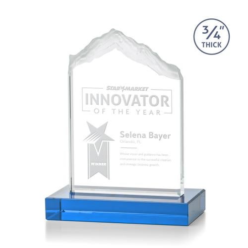 Recognition Awards - Crystal Awards - Everest Award - Sky Blue