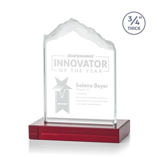Recognition Awards - Crystal Awards - Everest Award - Red