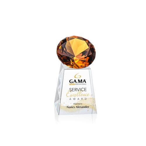 Recognition Awards - Crystal Awards - Celestina VividPrint™ Award - Amber