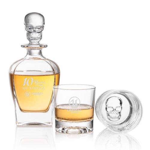 Corporate Gifts - Barware - Decanters - Delrina Skull Decanter Set