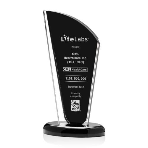 Recognition Awards - Acrylic Awards - Bridgewood Award - Black