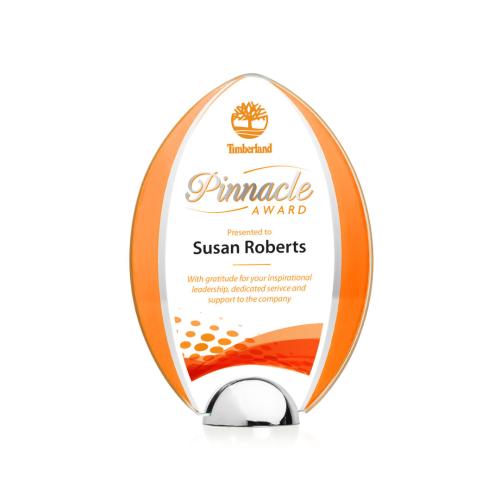 Recognition Awards - Crystal Awards - Lincoln VividPrint™ Award - Orange