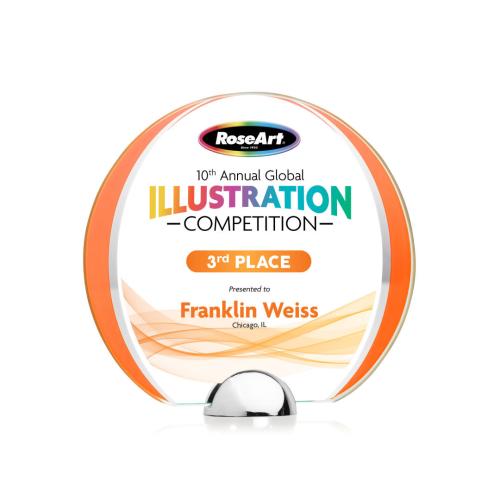 Recognition Awards - Crystal Awards - Stanton VividPrint™ Award - Orange