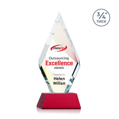 Recognition Awards - Crystal Awards - Richmond VividPrint™ Award on Newhaven - Red