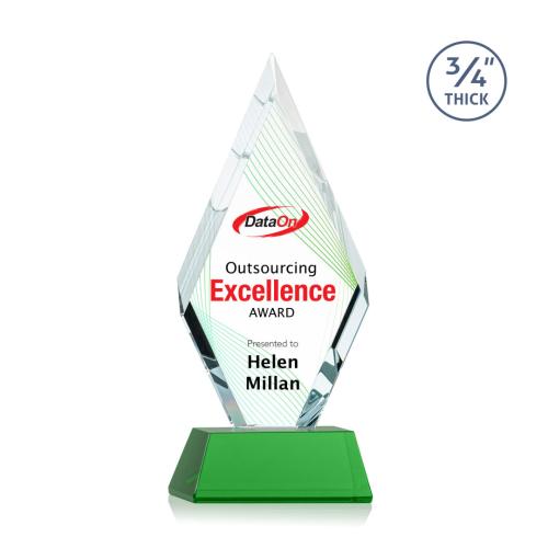Recognition Awards - Crystal Awards - Richmond VividPrint™ Award on Newhaven - Green