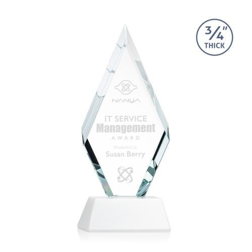 Recognition Awards - Crystal Awards - Richmond Award on Newhaven Base - White