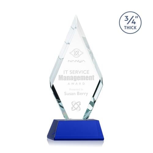 Recognition Awards - Crystal Awards - Richmond Award on Newhaven Base - Blue