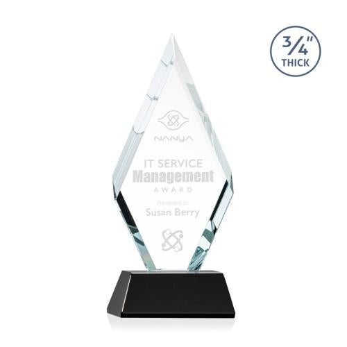 Recognition Awards - Crystal Awards - Richmond Award on Newhaven Base - Black