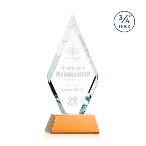 Recognition Awards - Crystal Awards - Richmond Award on Newhaven Base - Amber