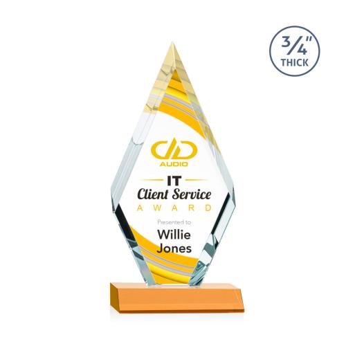 Recognition Awards - Crystal Awards - Richmond VividPrint™ Award - Amber