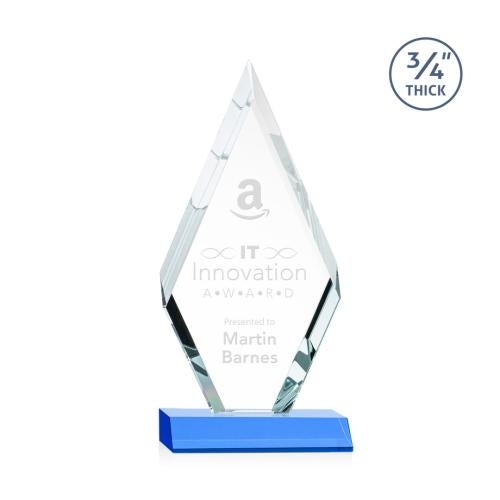 Recognition Awards - Crystal Awards - Richmond Award - Sky Blue