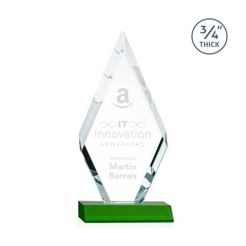 Recognition Awards - Crystal Awards - Richmond Award - Green