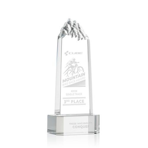 Recognition Awards - Crystal Awards - Himalayas Tower Award on Base - Clear