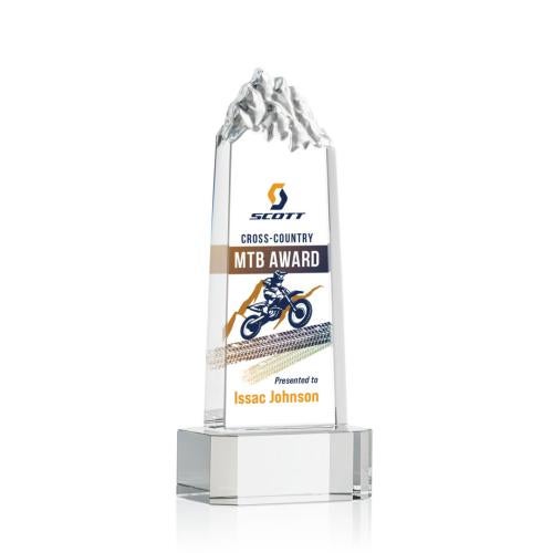 Recognition Awards - Crystal Awards - Himalayas VividPrint™ Award on Base - Clear
