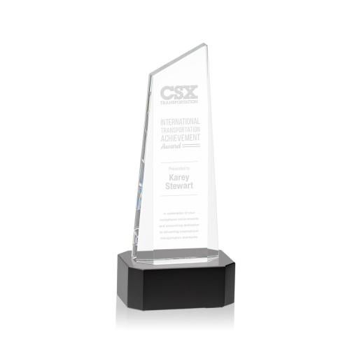 Recognition Awards - Crystal Awards - Belmont Tower Award on Padova Base - Black