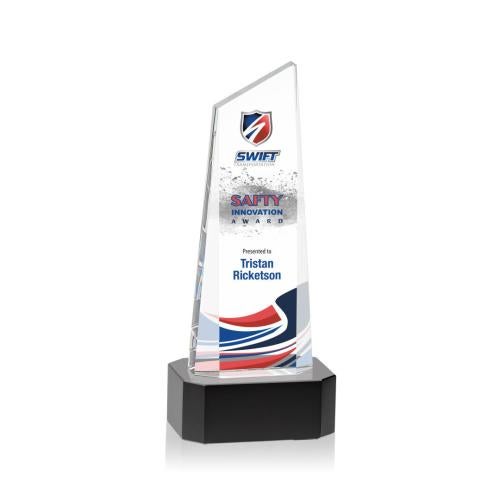 Recognition Awards - Crystal Awards - Belmont Tower VividPrint™ Award on Padova - Black