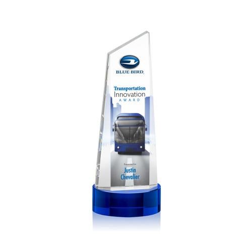 Recognition Awards - Crystal Awards - Belmont Tower VividPrint™ Award on Stanrich - Blue