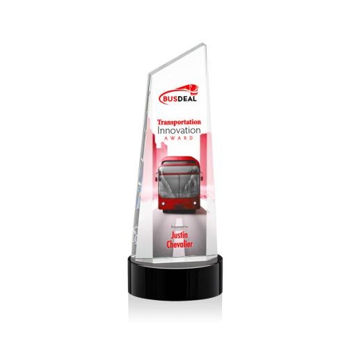 Recognition Awards - Crystal Awards - Belmont Tower VividPrint™ Award on Stanrich - Black