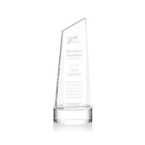 Recognition Awards - Crystal Awards - Belmont Tower Award on Stanrich Base - Clear