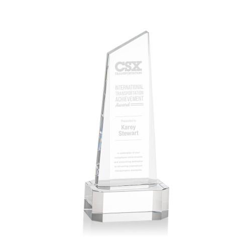 Recognition Awards - Crystal Awards - Belmont Tower Award on Padova Base - Clear