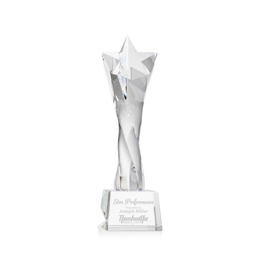 Recognition Awards - Crystal Awards - Arlington Star Award on Robson Base - Clear