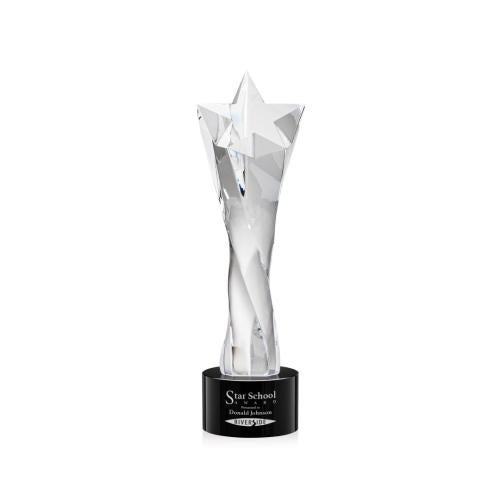 Recognition Awards - Crystal Awards - Arlington Star Award on Marvel Base - Black