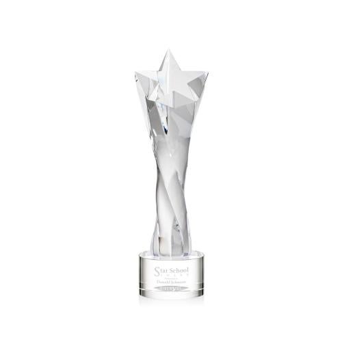 Recognition Awards - Crystal Awards - Arlington Star Award on Marvel Base - Clear