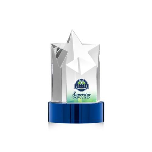 Recognition Awards - Crystal Awards - Berkeley VividPrint™ Award on Stanrich Base - Blue