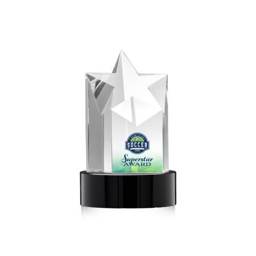 Recognition Awards - Crystal Awards - Berkeley VividPrint&trade; Award on Stanrich Base - Black