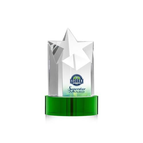 Recognition Awards - Crystal Awards - Berkeley VividPrint™ Award on Stanrich Base - Green