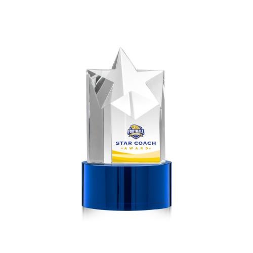 Recognition Awards - Crystal Awards - Berkeley VividPrint™ Award on Marvel Base - Blue