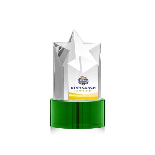 Recognition Awards - Crystal Awards - Berkeley VividPrint™ Award on Marvel Base - Green
