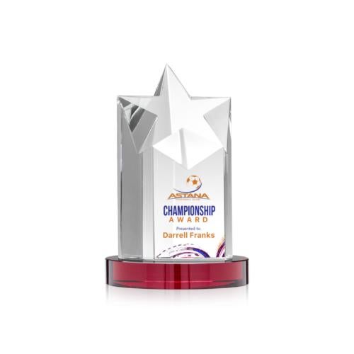Recognition Awards - Crystal Awards - Berkeley VividPrint™ Award on Condor Base - Red