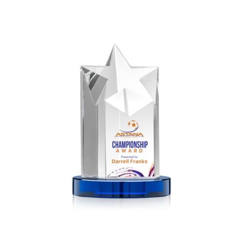 Recognition Awards - Crystal Awards - Berkeley VividPrint™ Award on Condor Base - Blue