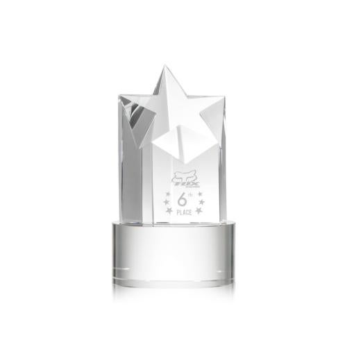 Recognition Awards - Crystal Awards - Berkeley Star on Marvel Base - Clear