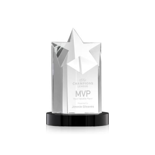 Recognition Awards - Crystal Awards - Berkeley Star on Condor Base - Black