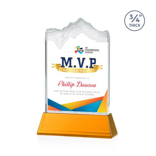 Recognition Awards - Crystal Awards - Kilimanjaro VividPrint™ Award on Newhaven - Amber