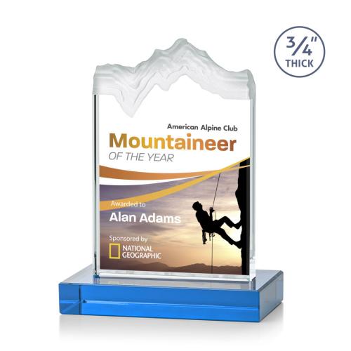 Recognition Awards - Crystal Awards - Kilimanjaro VividPrint™ Award - Sky Blue