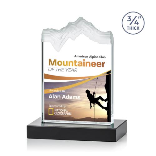 Recognition Awards - Crystal Awards - Kilimanjaro VividPrint™ Award - Black