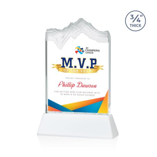 Recognition Awards - Crystal Awards - Kilimanjaro VividPrint™ Award on Newhaven - White