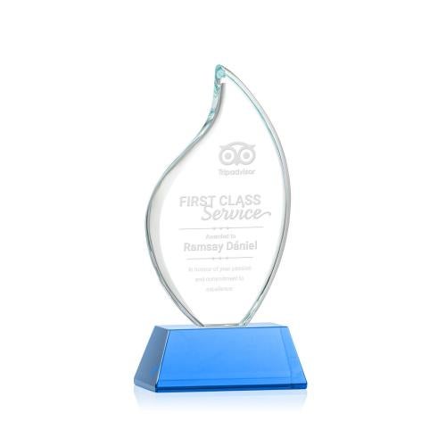 Recognition Awards - Crystal Awards - Odessy Flame Award on Newhaven - Sky Blue