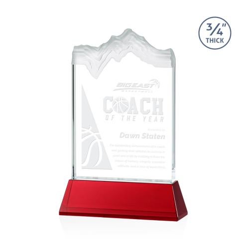 Recognition Awards - Crystal Awards - Kilimanjaro Award on Newhaven - Red