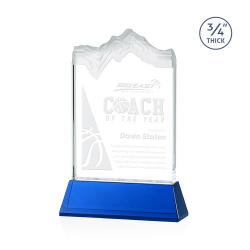 Recognition Awards - Crystal Awards - Kilimanjaro Award on Newhaven - Blue