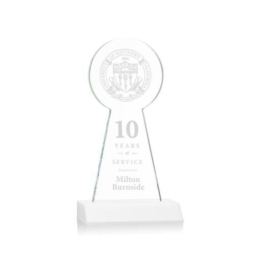 Recognition Awards - Crystal Awards - Laidlaw Tower Award - White