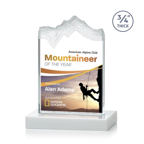 Recognition Awards - Crystal Awards - Kilimanjaro VividPrint™ Award - White